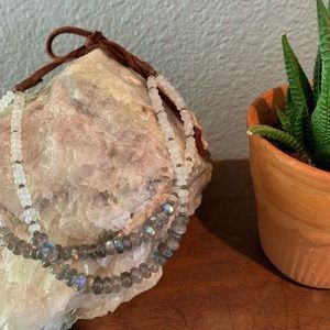 Handmade moonstone bracelet.